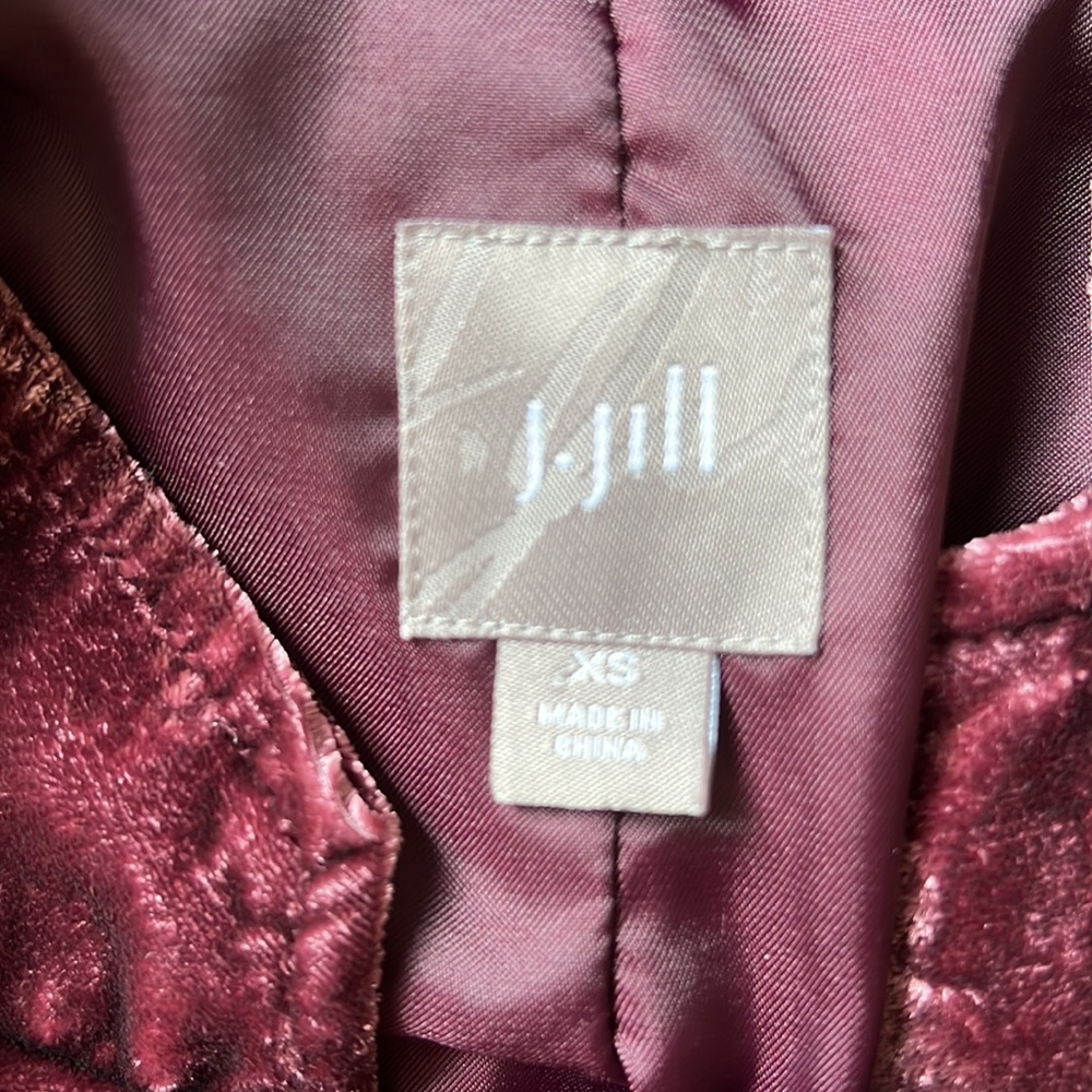 J.Jill Winterberry Velvet Silk Blend Peacoat - Picture 4 of 5